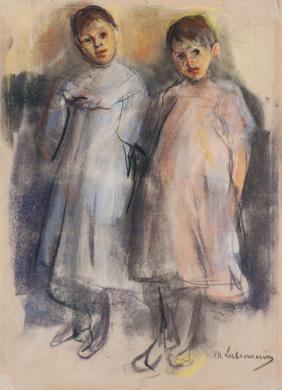 Two Little Girls by Max Liebermann